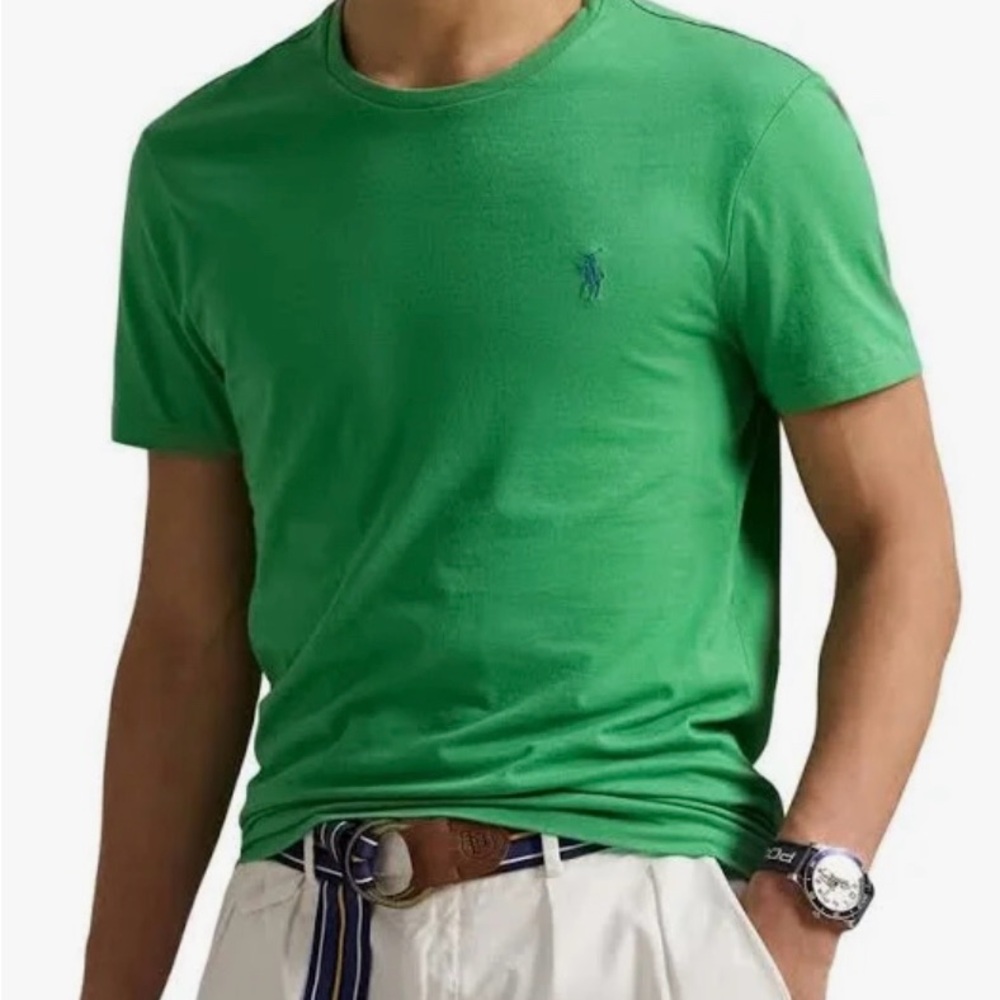 Big &Tall Polo by Ralph Lauren Men's Green T-Shirt